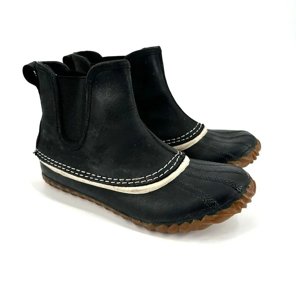 Sorel Out N'‎ About Duck Ankle Boots Color Black Women's Size 5.5